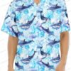 Vintage Dolphin Pattern Hawaiian Shirt for Ocean Lovers