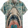 Deep Ocean Shark Hawaiian Shirt with Underwater Print for Beach Trips