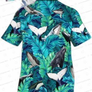 Whale Lovers Gift Trendy Hawaiian Shirt Whale Aloha Shirt Summer Short Sleeve Hawaiian Aloha Shirt F 1