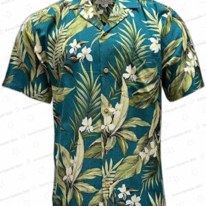 Jade White Ginger Rayon Hawaiian Shirt – Tropical Floral Aloha