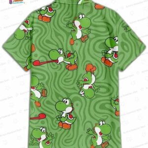 Yoshi Super Mario Swirling Hawaiian Shirt Yoshi Hawaiian Shirt 2