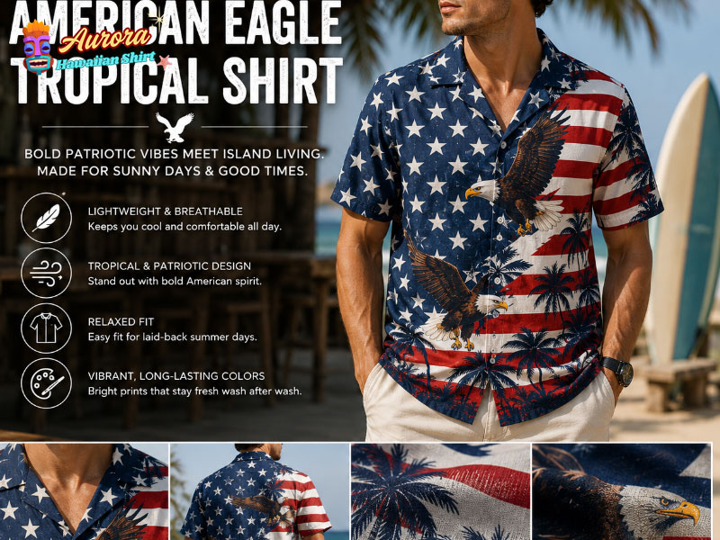American eagle tropical shirt