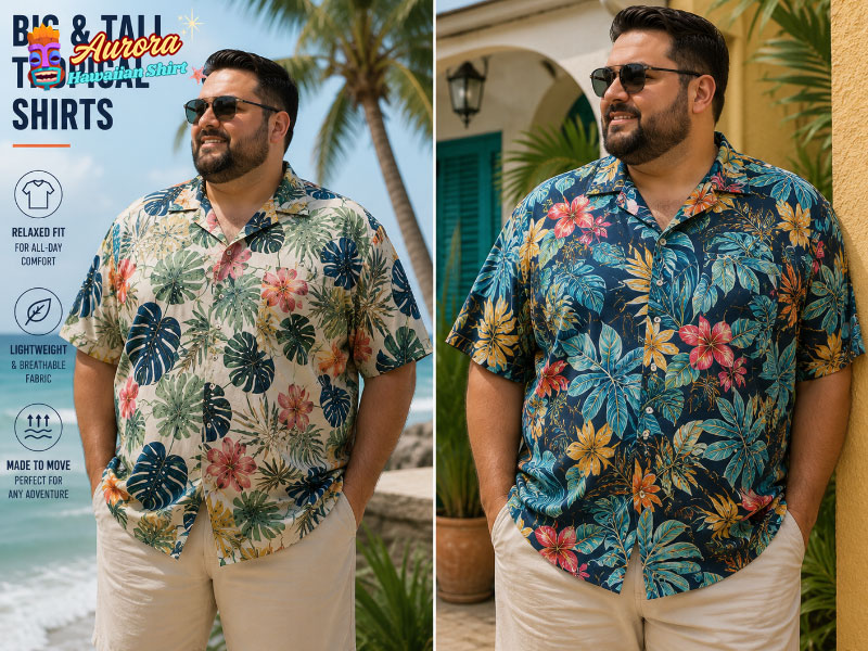 big and tall tropical shirts