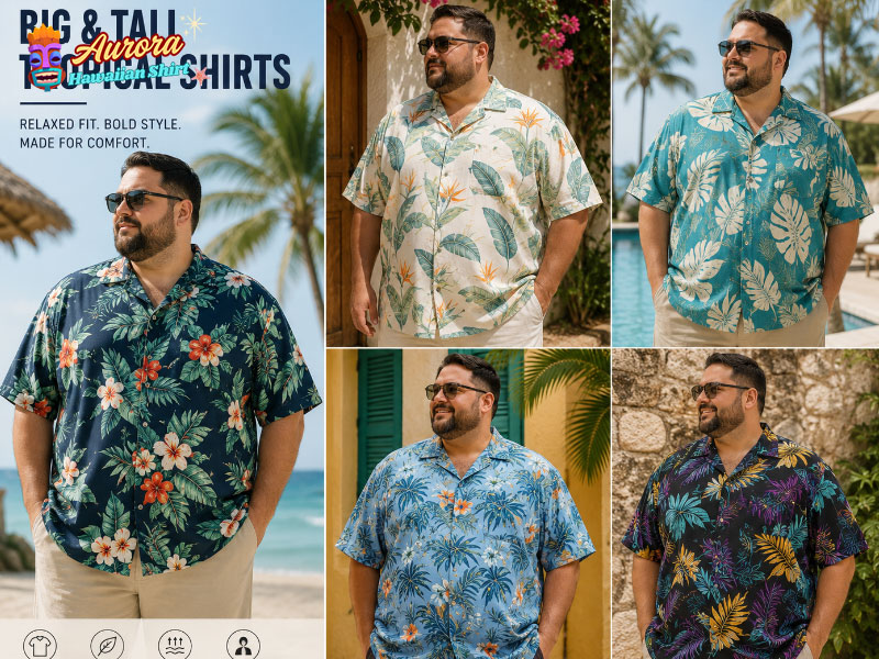 big and tall tropical shirts