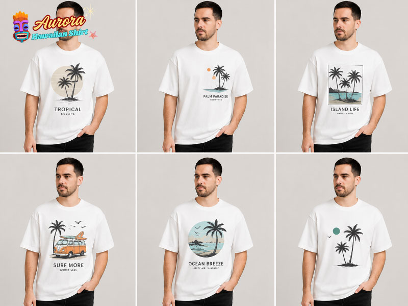 mens tropical print t shirts