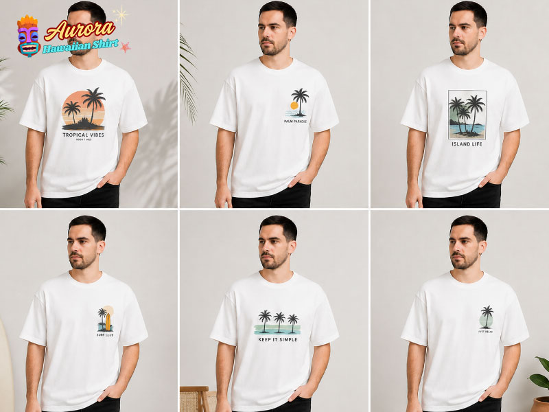 mens tropical print t shirts