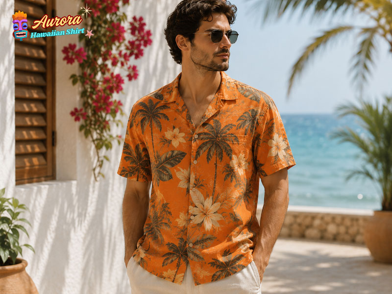 orange tropical shirts