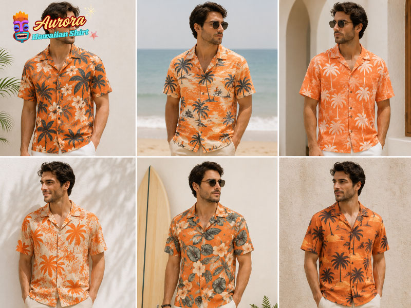 orange tropical shirts