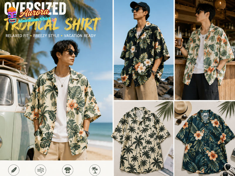 oversized tropical shirt 2 oversized tropical shirt