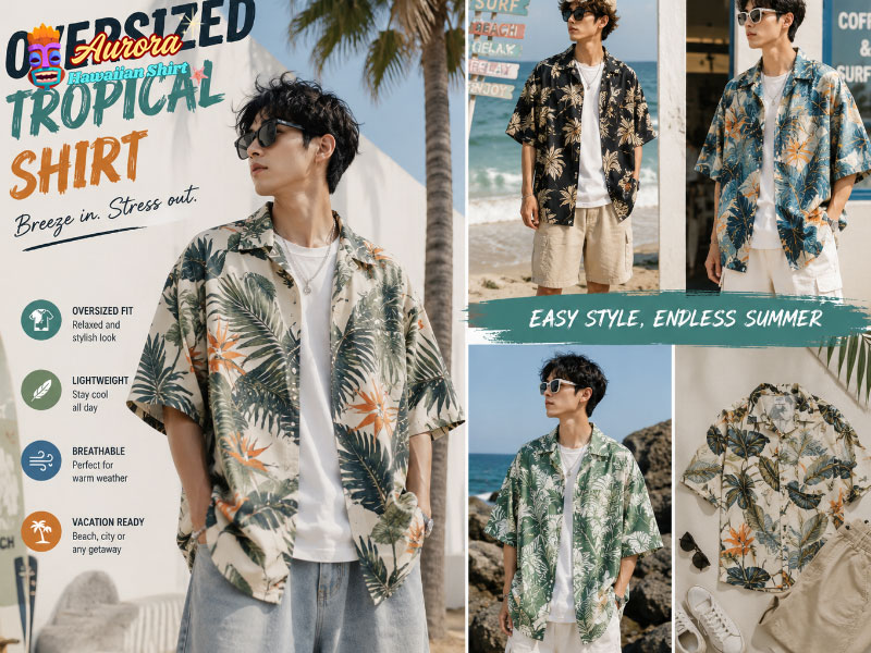 oversized tropical shirt
