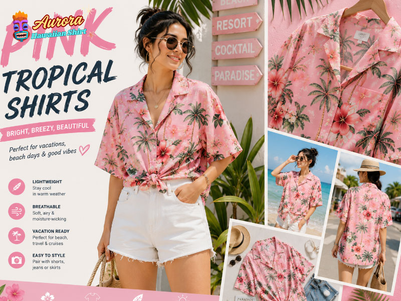 pink tropical shirts