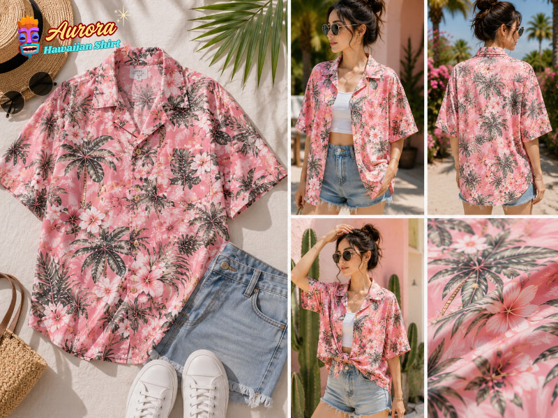pink tropical shirts