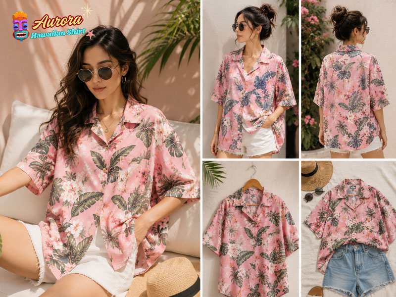 pink tropical shirts