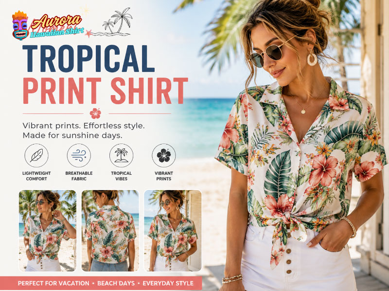tropical print shirt womens