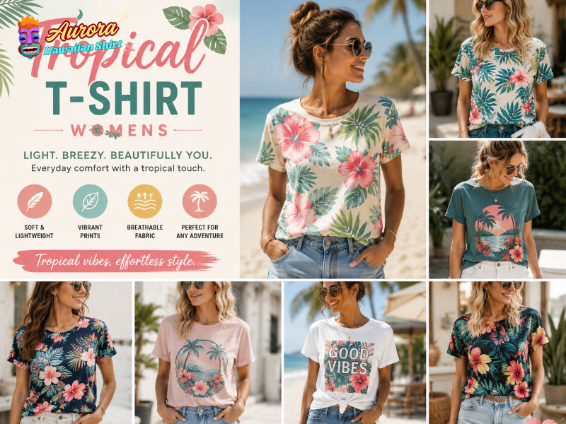 tropical t-shirt womens