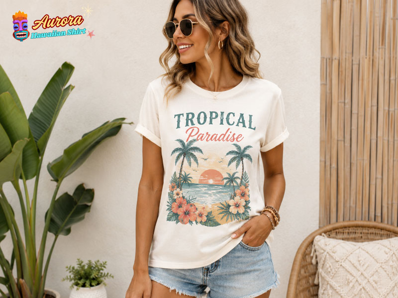 tropical t-shirt womens