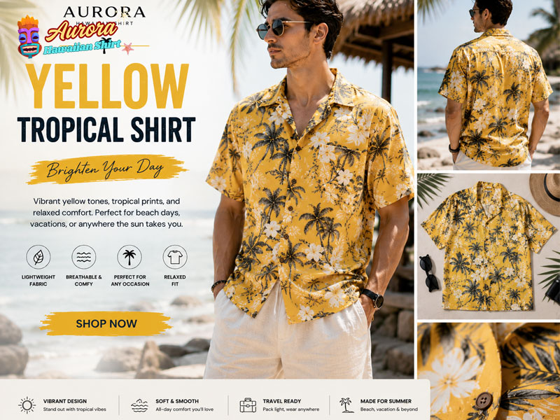 yellow tropical shirts 