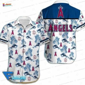 Tropical Paradise Los Angeles Angels Hawaiian Shirt, Coastal Palm Style