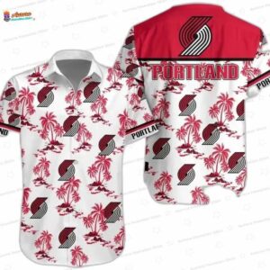 Red Palm Island Portland Trail Blazers Hawaiian Shirt – Coastal Game Day Style