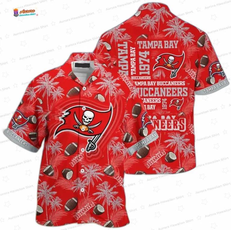 Buccaneers Seaside Buccaneer Tampa Bay Hawaiian Shirt, Jungle Style Aloha Design Buccaneers Seaside Buccaneer Tampa Bay Hawaiian Shirt, Jungle Style Aloha Design