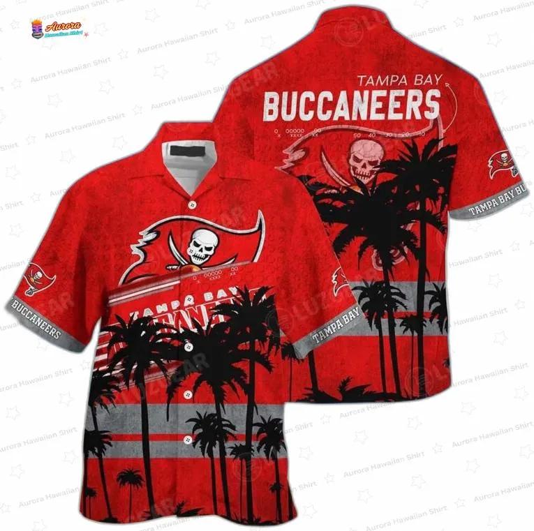 Buccaneers Skull Viking Tampa Bay Island Paradise Hawaiian Shirt, Tropical Fan Aloha Shirt Buccaneers Skull Viking Tampa Bay Island Paradise Hawaiian Shirt, Tropical Fan Aloha Shirt