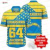 Custom Tiki Surf Los Angeles Chargers Hawaiian Shirt, Coastal Fan Aloha Button-Up Custom Tiki Surf Los Angeles Chargers Hawaiian Shirt, Coastal Fan Aloha Button-Up