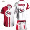 Red Hibiscus Patchwork Kansas City Chiefs Hawaiian Shirt