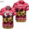 Beachside Palm Kansas City Chiefs Hawaiian Shirt, Red Island Game Day Set