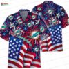 Miami Dolphins Leaf Print Dolphin Hawaiian Shirt for Summer Fans
