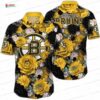 Icebound Elegance Boston Bruins Hawaiian Shirt – Black Tropical Button Down for Game Day, Hockey Fan Gift Icebound Elegance Boston Bruins Hawaiian Shirt – Black Tropical Button Down for Game Day, Hockey Fan Gift