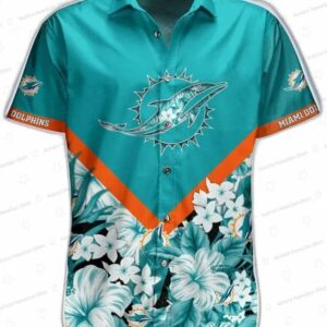 Floral Victory Miami Dolphins Hawaiian Shirt for Game Day Fans