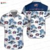 Red Blue Palm Sunset Game Day Columbus Blue Jackets Hawaiian Shirts
