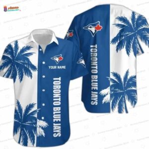 Custom Tropical Breeze Toronto Blue Jays Hawaiian Shirt, Coastal Palm Style