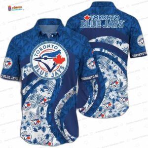 Tropical Waves Toronto Blue Jays Hawaiian Shirt, Blue Summer Vibes Style