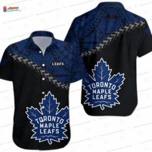 Blue Black Tribal Game Day Toronto Maple Leafs Hawaiian Shirts