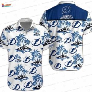 Blue Palm Tampa Bay Lightning Hawaiian Shirt – Island Design
