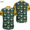 Shadow Logo Green Bay Packers Hawaiian Shirt, Green Mist Fan Aloha Button-Up