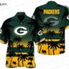 Golden Skull Crown Green Bay Packers Hawaiian Shirt, Retro Fan Aloha Button-Up