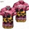 Retro Starburst Arizona Cardinals Hawaiian Shirt, Graphic Fan Aloha Button-Up
