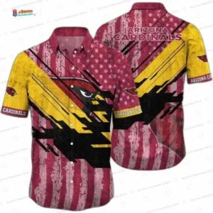 Patriotic Rush Arizona Cardinals Hawaiian Shirt, Limited Fan Edition