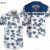 Navy Gold Tropical Floral Game Day New Orleans Pelicans Hawaiian Shirts Navy Gold Tropical Floral Game Day New Orleans Pelicans Hawaiian Shirts