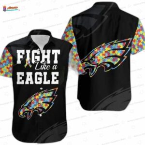 Colorful Puzzle Pride Philadelphia Eagles Hawaiian Shirt, Fan Aloha Button-Up