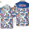 Blue Red Palm Paradise Game Day New York Rangers Hawaiian Shirts