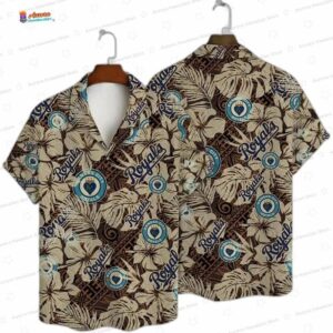 Tropical Hearts Kansas City Royals Hawaiian Shirt, Coastal Breeze Aloha Button-Up