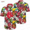 Jungle Parrot Paradise Boston Red Sox Hawaiian Shirt, Tropical Fan Aloha Button-Up