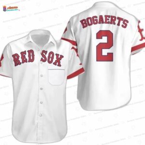 Xander Bogaerts Tribute Boston Red Sox Hawaiian Shirt, White Jersey Style