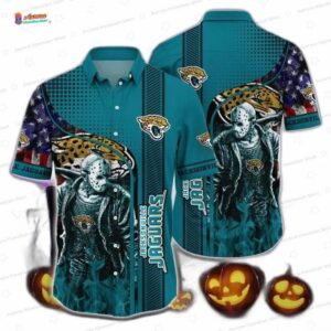 Hockey Mask Jacksonville Jaguars Halloween Hawaiian Shirt