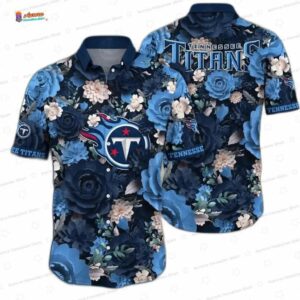Blue Rose Tennessee Titans Tropical Hawaiian Shirt