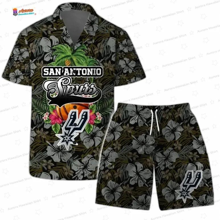 Midnight Hibiscus San Antonio Spurs Hawaiian Shirt – Tropical Game Day Style Midnight Hibiscus San Antonio Spurs Hawaiian Shirt – Tropical Game Day Style