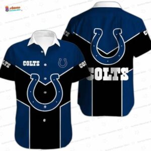 Oversized Horseshoe Indianapolis Colts Aloha Hawaiian Shirt